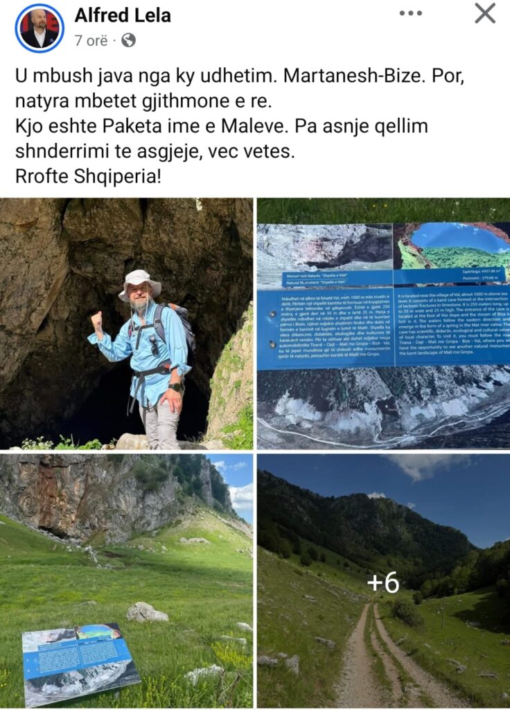 Zëdhënësi i PD përshëndet protestuesit nga maja e malit: Rroftë Shqipëria!