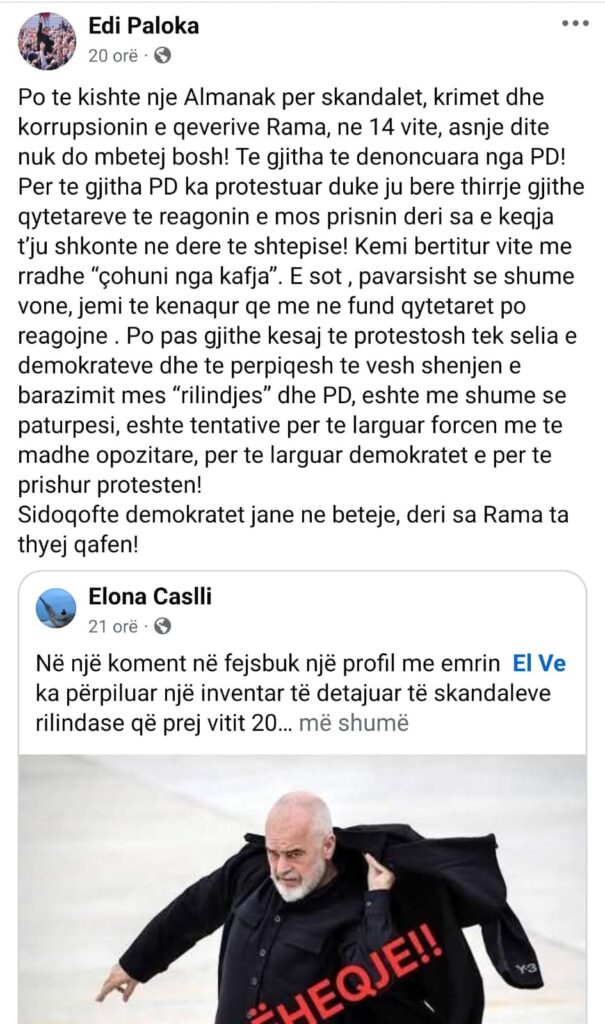 Edi Paloka: PD është në betejë, qytetarët më në fund më dëgj