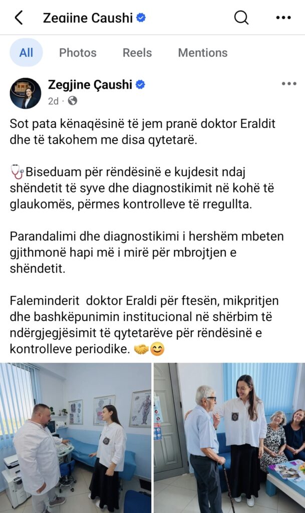 Deputete Zegjineja vesh këmishën e bardhë  Kontrolloni sytë herë pas here