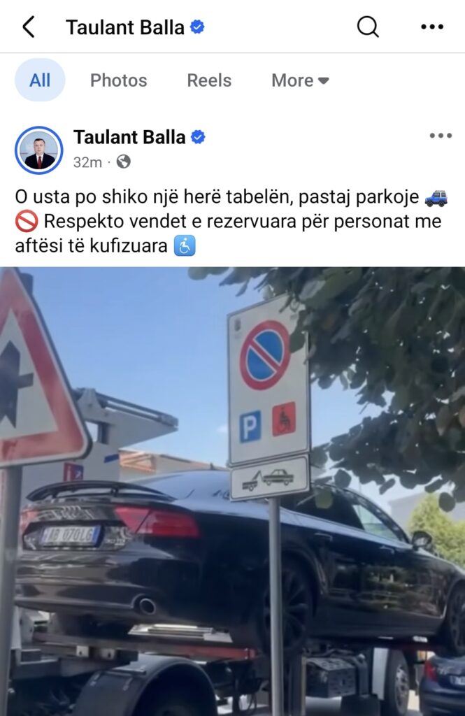 Taulant Balla bën prova gjenerale për tu rikthyer ministër i Brendshëm  Kujdes ku parkoni